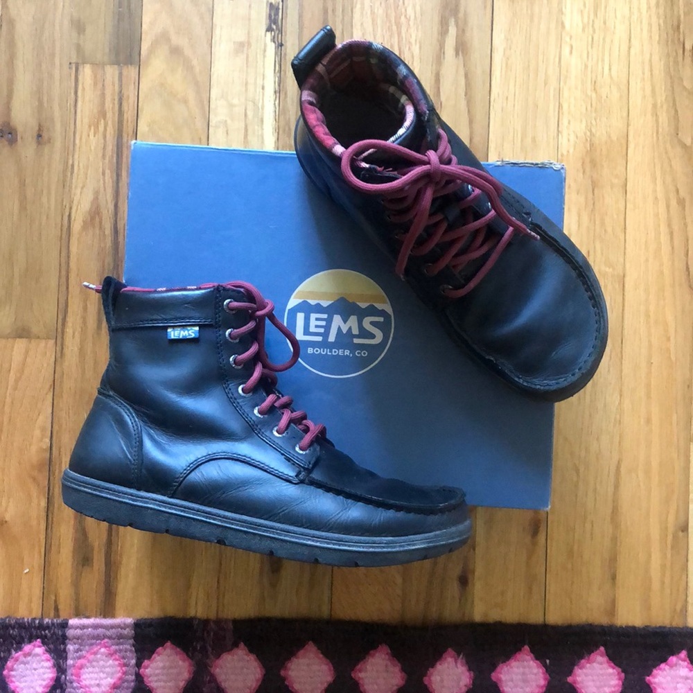 LEMS Boulder Boot Unisex Minimalist Barefoot Hiking Travel shoe Zero drop 7.5 9